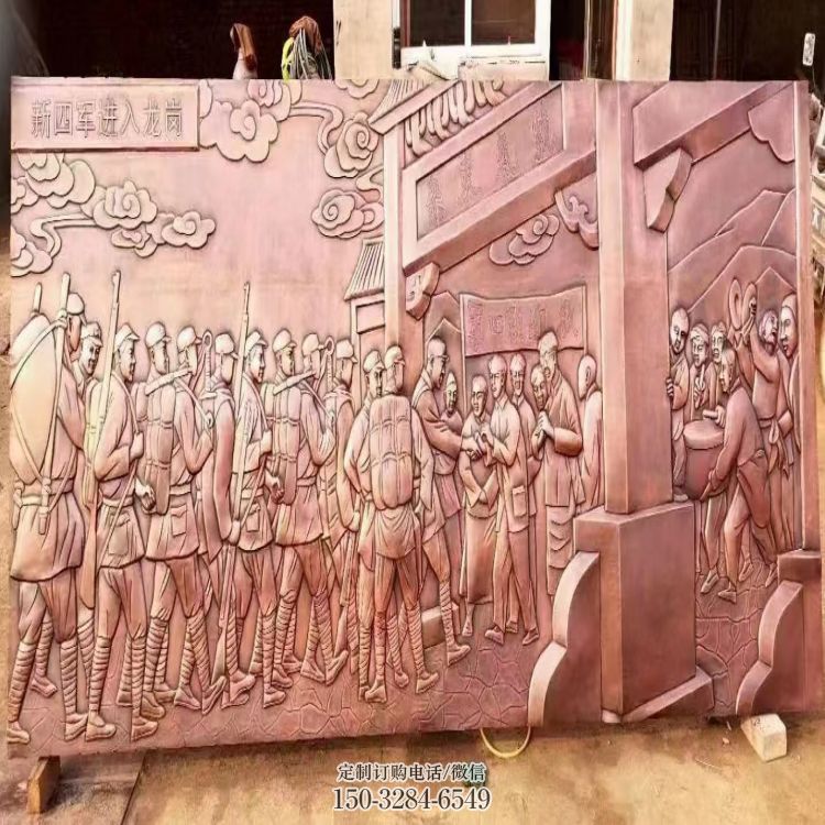 景观浮雕厂家，彩钢制作，大型党建浮雕公司